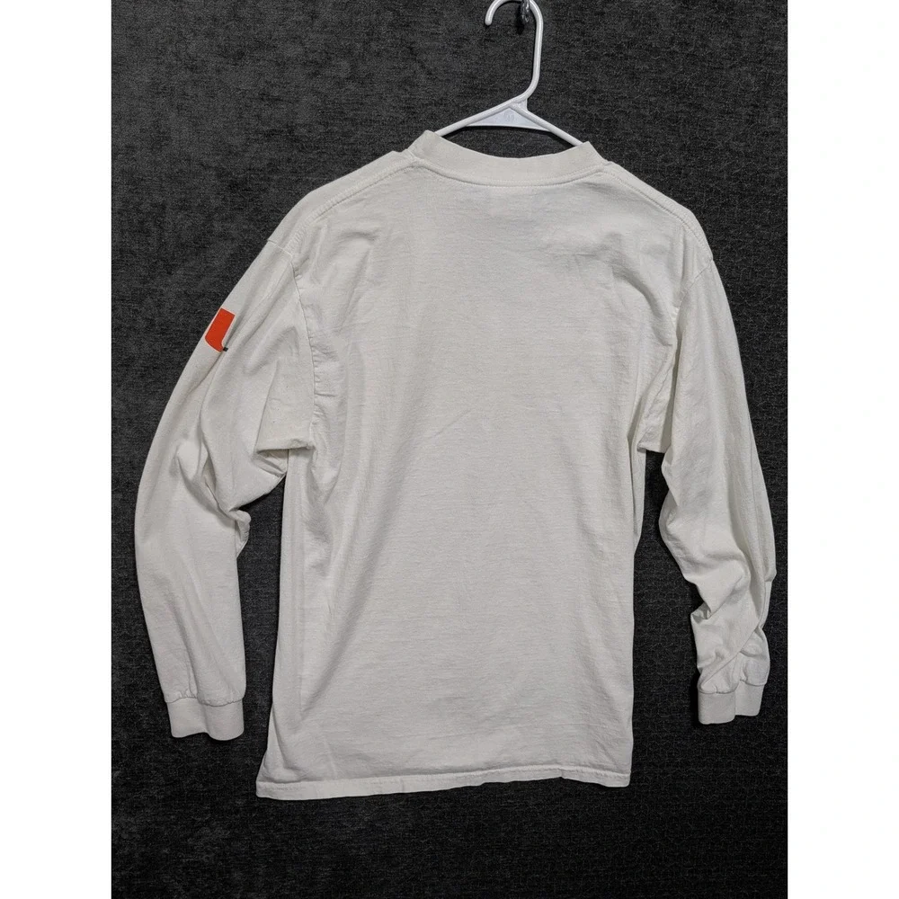 Vintage Nike Center Swoosh Miami Hurricanes Long Sleeve Shirt  Mens Medium 1397